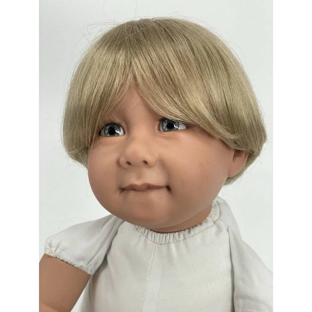 Apple Valley Doll Works 22” Blonde Blue Eyes Vinyl Doll Secrist Toys Vintage
